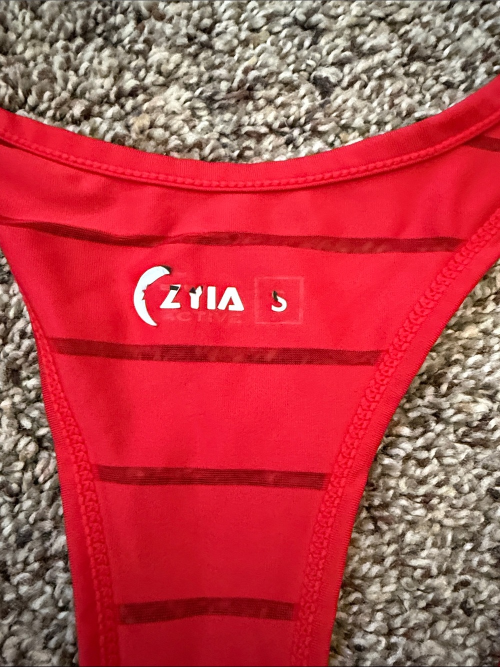 ZYIA Red Striped Racerback Tank Top - Picture 2 of 2
